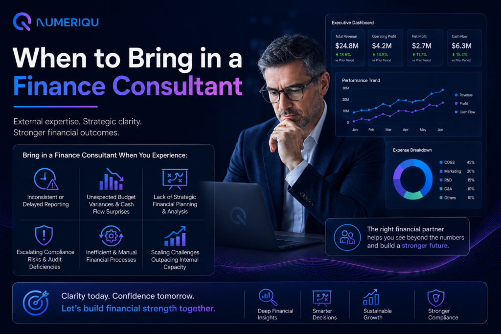 Beyond the Numbers: When to Bring in a Finance Consultant | NumeriQu