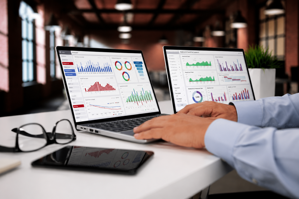 Headcount and Payroll Cost Dashboard: Finance + HR Insights