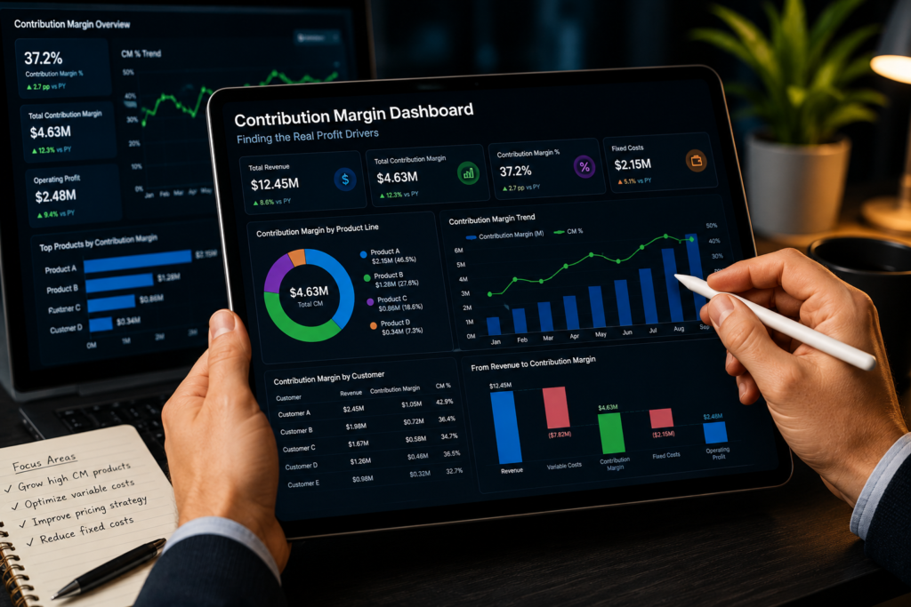 Contribution Margin Dashboard: Finding the Real Profit Drivers